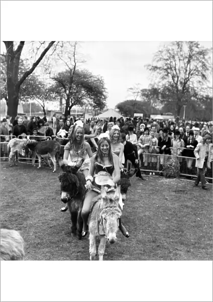 Donkey Derby held for charity at Festival Gardens. April 1972 72-04585-007