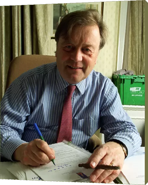 Kenneth Clarke conservative MP pictured working at his Parliamentary office December 1998