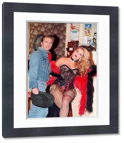Jerry Hall Model with Shaun Cassidy Singer January 1990