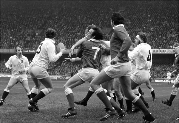 Five Nations 1977. England v Wales. Action from the game