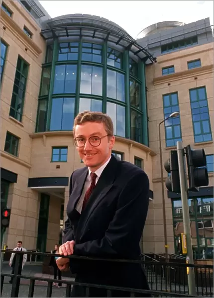Fred Goodwin, chief executive Clydesdale Bank, pictured outside head office in Clydesdale