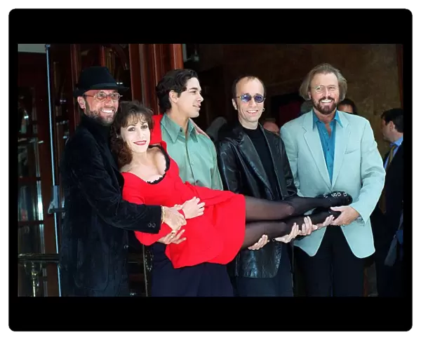 Bee Gees POP Group October 97 At the launch of the stage version of the hit film
