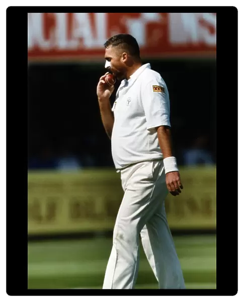 Merv Hughes during the one day test match at Lords