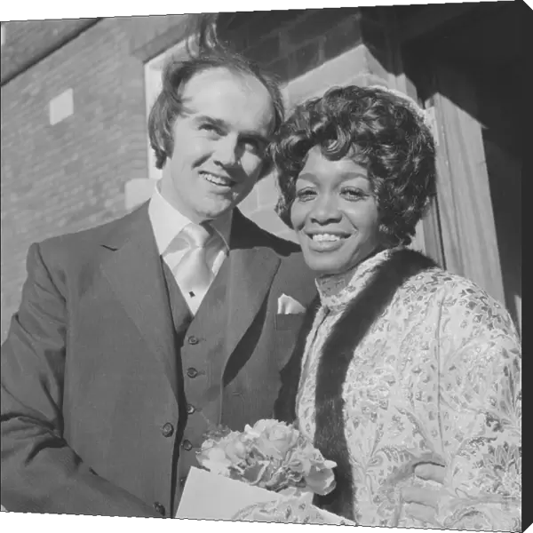 Singer Salena Jones seen here on her wedding day to 33 year old Pat Rogers at Southampton