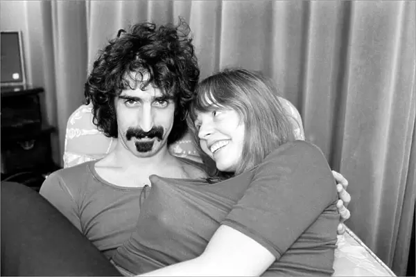 Frank Zappa Composer and musician and wife Gail. January 1971 71-00141-002