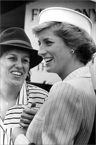 Diana, Princess of Wales during a visit to the Royal Show at Stoneleigh