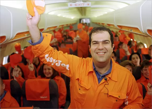 Easyjet Demonstration 1998 with Stelios Haji Ioannou Owner and workers