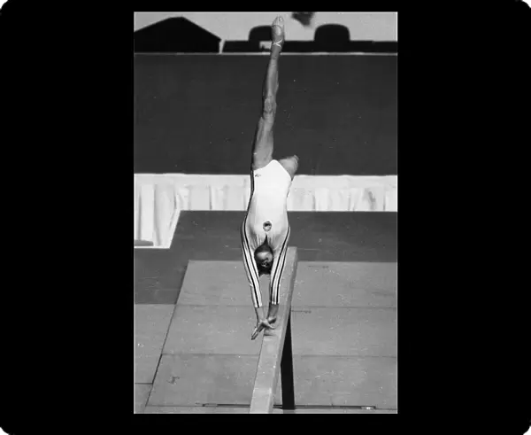 Nadia Comaneci russian gymnast seen here competing in the 1976 Olympic games in Monteral