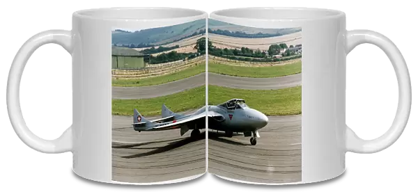 A DeHavilland Vampire pictured at the Wroughton Air Show. 30th August 1993