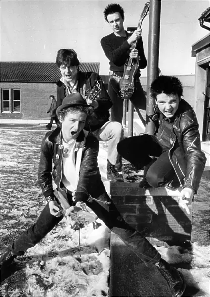 Striking a pose - Longbenton High School new wave band The Condemned (left to right
