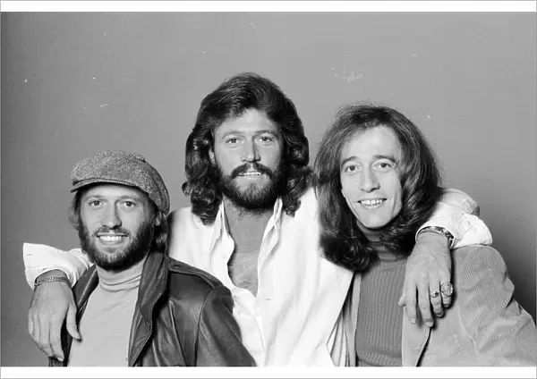 The Bee Gees back in London 22nd November 1981. From left to right