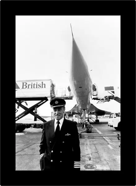 Captain Hector McMullen, who retires after his record-breaking flight on the Concorde
