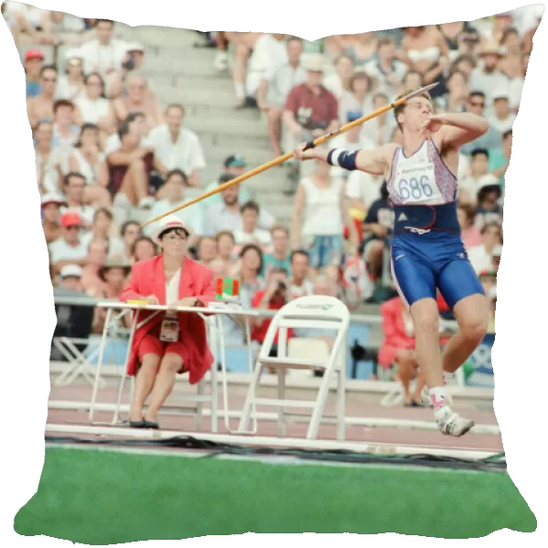 1992 Olympic Games in Barcelona, Spain. Mens Javelin final