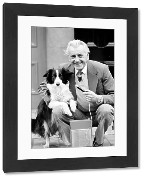 Bernard Oliver and his dog. April 1977 77-02077
