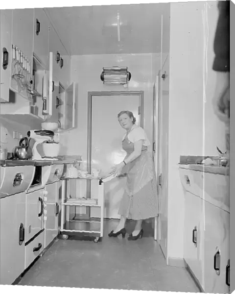 Mrs Susan Davies seen here loading up here hostress trolly before serving afternoon tea