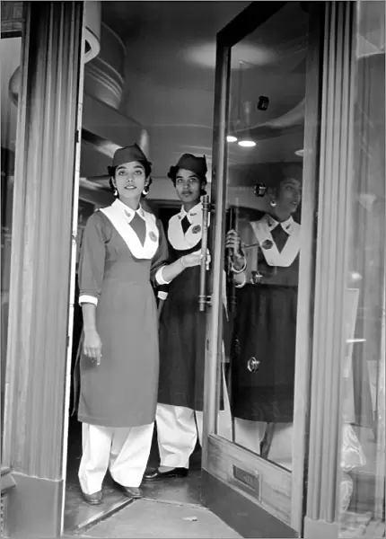 Pakistani Air Hostesses seen here at Pakistani Airways House in London