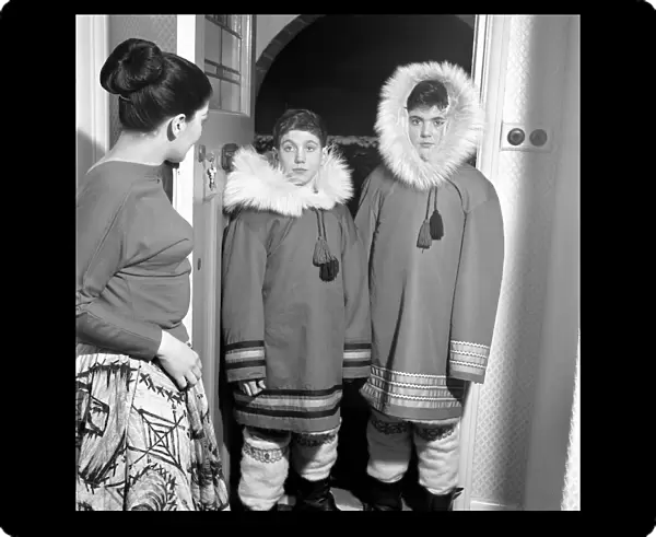 Clothing: Eskimo Coats: Mrs. Betty Wyatt teaches Eskimos on Baffin Island seen here