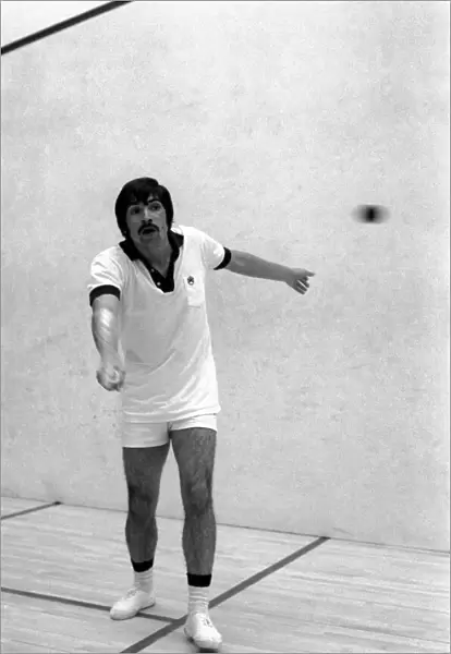 World Squash Champion: Qama Zaman. November 1975