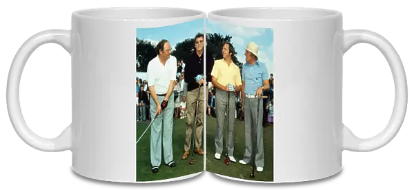 Burt Lancaster and Bruce Forsyth at Celebrity golf tournament August 1976