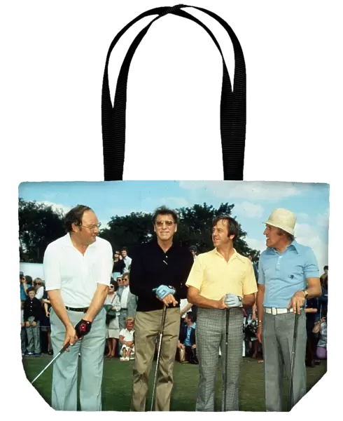 Burt Lancaster and Bruce Forsyth at Celebrity golf tournament August 1976
