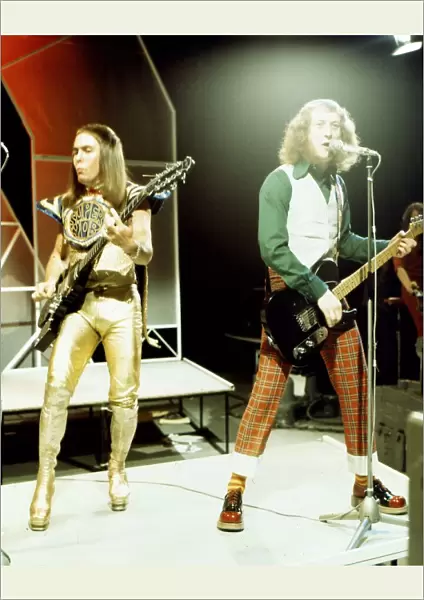 Midlands Pop Group Slade during rehearsls for Top of the Pops at the BBC