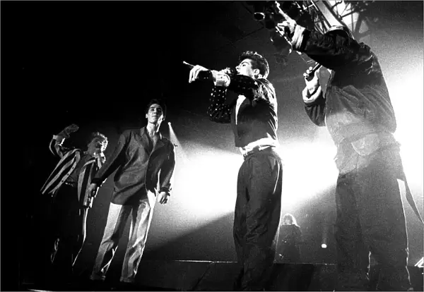 Lib - Boy Band New Kids on the Block perform at Whitley Bay Ice Rink 27 April 1990