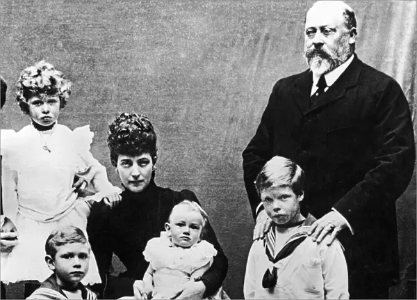 His Majesty King Edward VII with his wife Queen Alexandra and their grandchildren