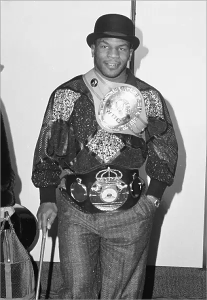 Heavy weight boxing champion of the World Mike Tyson seen here arriving at London