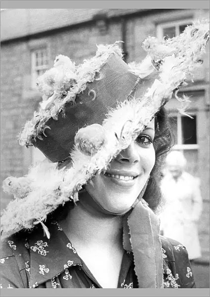 Kathy Gillespie with her Easter bonnet in 1976