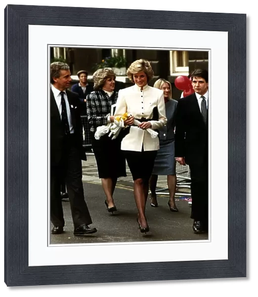 Diana, Princess of Wales on a visit to St Bartholomew
