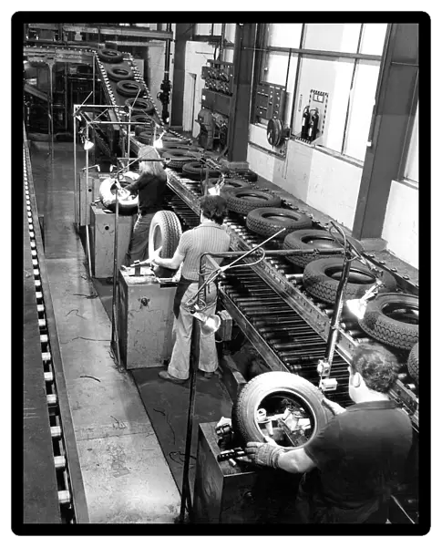 The Dunlop tyre plant at Washington New town in 1981