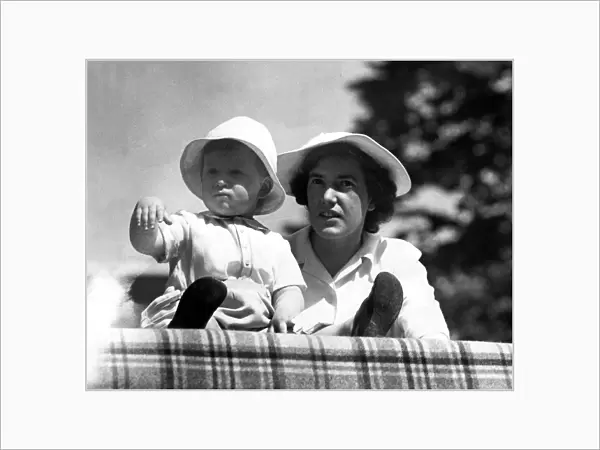Prince Charles - The Prince of Wales aged 2, with his nurse Mabel Anderson watches a