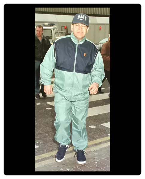 Sir Elton John leaving Heathrow on his way March 1998 to Australia