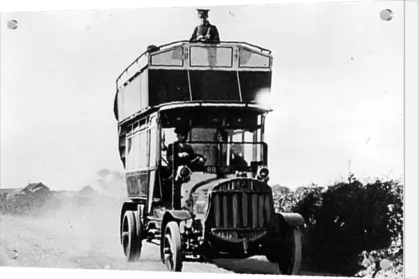 Newcastles first motor bus, seen in 1912