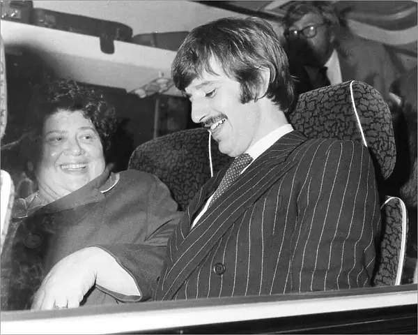 Ringo Starr with his fictional Aunt Jessie on the 'Magical Mystery Tour'bus