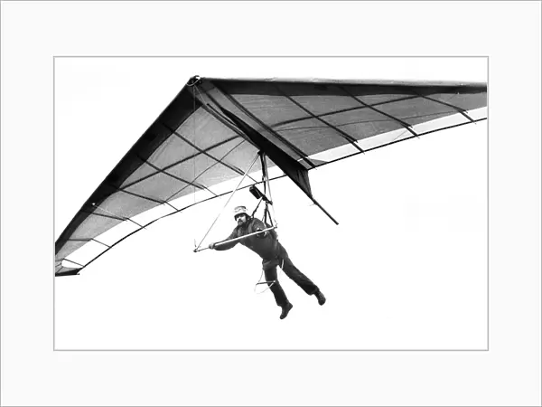 A hang glider takes to the air in November 1982