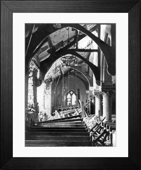 Framed Print : St Marks Church, Coventry Print: Blitz Damage 1940 Framed Print : St Marks Church, Coventry Print: Blitz Damage 1940