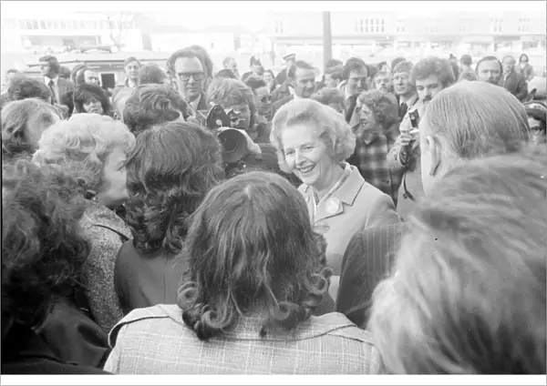 Margaret Thatcher visits Coventry and chats to residents in the Radford area of th city