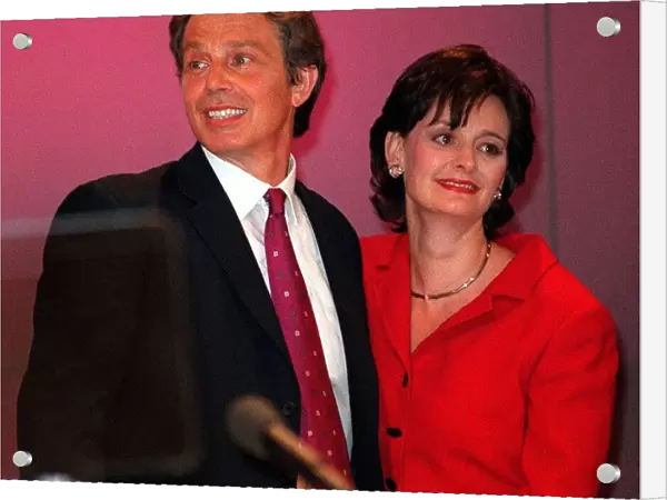 Tony Blair Prime Minister with wife Cherie September 1998 attending the Labour Party