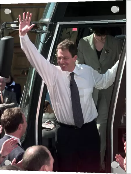 Tony Blair in Monmouth during General Election campaign in April 1997