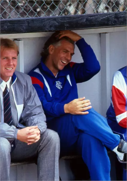 Graham Roberts sitting in dug out July 1988