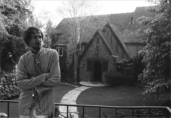 John Phillips of The Mamas and the Papas, pictured in front of his Bel Air Mansion in