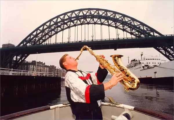 Paul Gascoigne (Gazza) promoting his version of Fog on The Tyne. 1st October 1990
