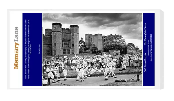 Morris dancers from Coventry giving a display on the green outside Kenilworth Castle