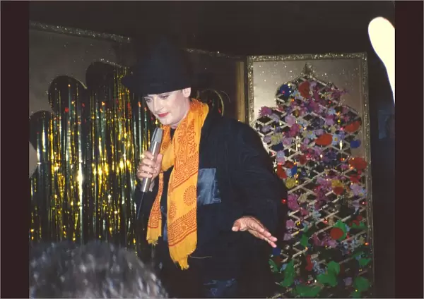 Boy George appears at the Powerhouse nightclub in Newcastle 8 June 1991