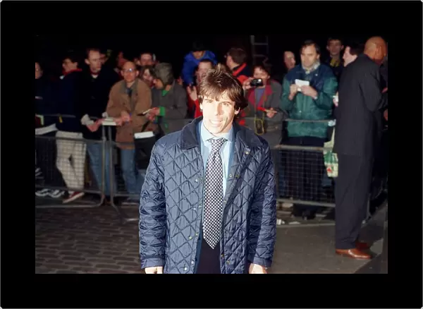 Chelsea footballer Gianfranco Zola arriving for the 1997 Sports Personality Awards