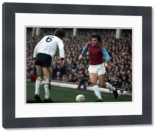 Trevor Brooking of West Ham United in action during the FA Cup Fourth Round Replay match