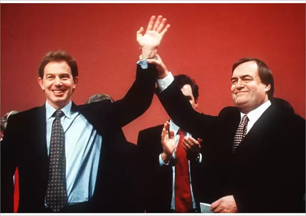 Tony Blair Labour Party Leader with John Prescott MP at a Brighton Conference 1995