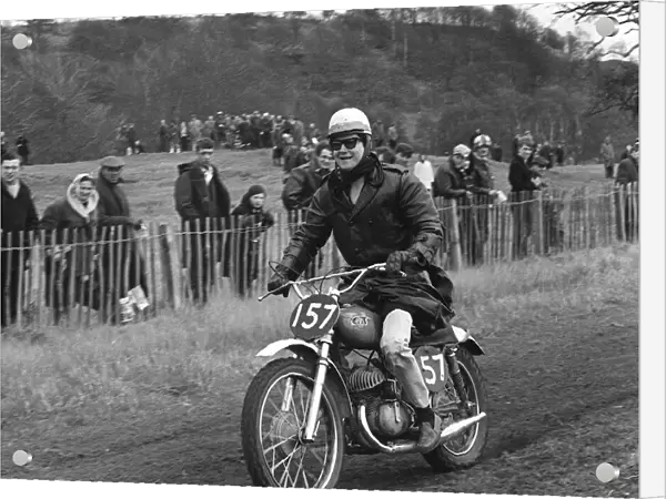 Roy Orbison America singer march 1966 riding on a scramble bike at