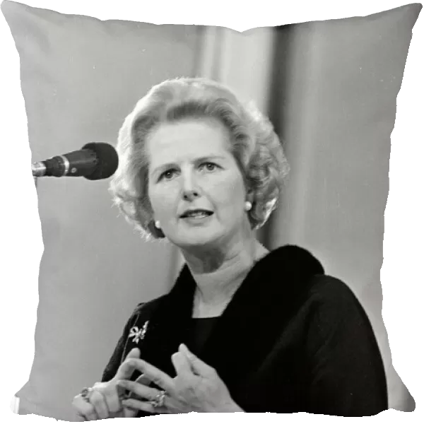 Margaret Thatcher October 1966 making speech at the 1966 Conservative Party Conferance
